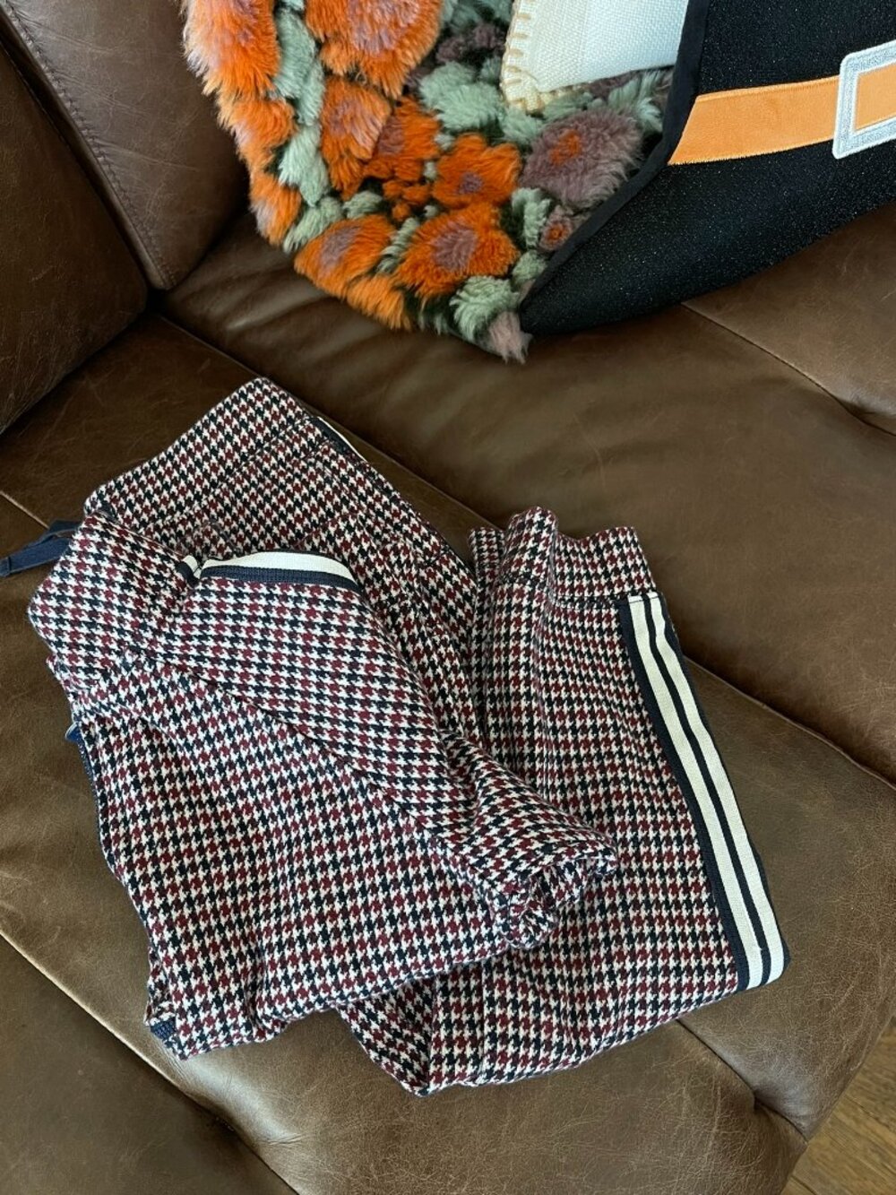 Janie and Jack Houndstooth Lounge set